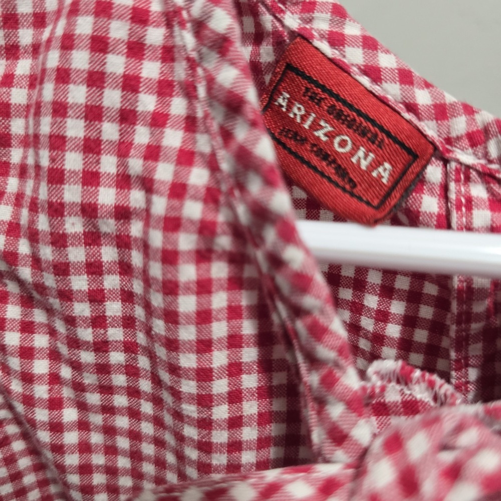 Vintage Y2K Arizona Plaid Dress Kids 4T Floral Red - Picture 7 of 8